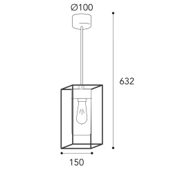 Riippuvalo Cubic³ 3368 antiikkimessinki/kirkas