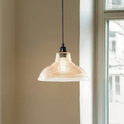 Riippuvalo Dilberay 327-S 1-lamppuinen keltainen/musta lasi Ø 28 cm