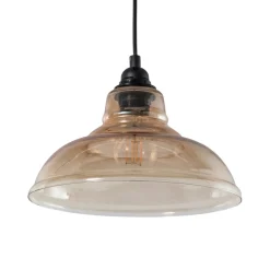 Riippuvalo Dilberay 327-S 1-lamppuinen keltainen/musta lasi Ø 28 cm