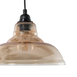 Riippuvalo Dilberay 327-S 1-lamppuinen keltainen/musta lasi Ø 28 cm
