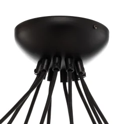 Riippuvalo Imbria, 10-lamppuinen, pituus 126 cm, musta