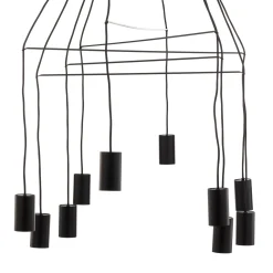 Riippuvalo Imbria, 10-lamppuinen, pituus 126 cm, musta