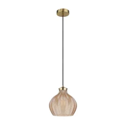 Riippuvalo Jessica, Ø 22 cm, meripihkanvärinen, lasia