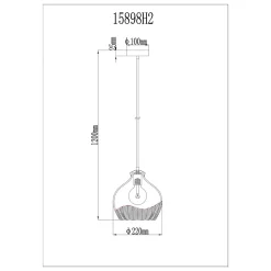 Riippuvalo Jessica, Ø 22 cm, meripihkanvärinen, lasia