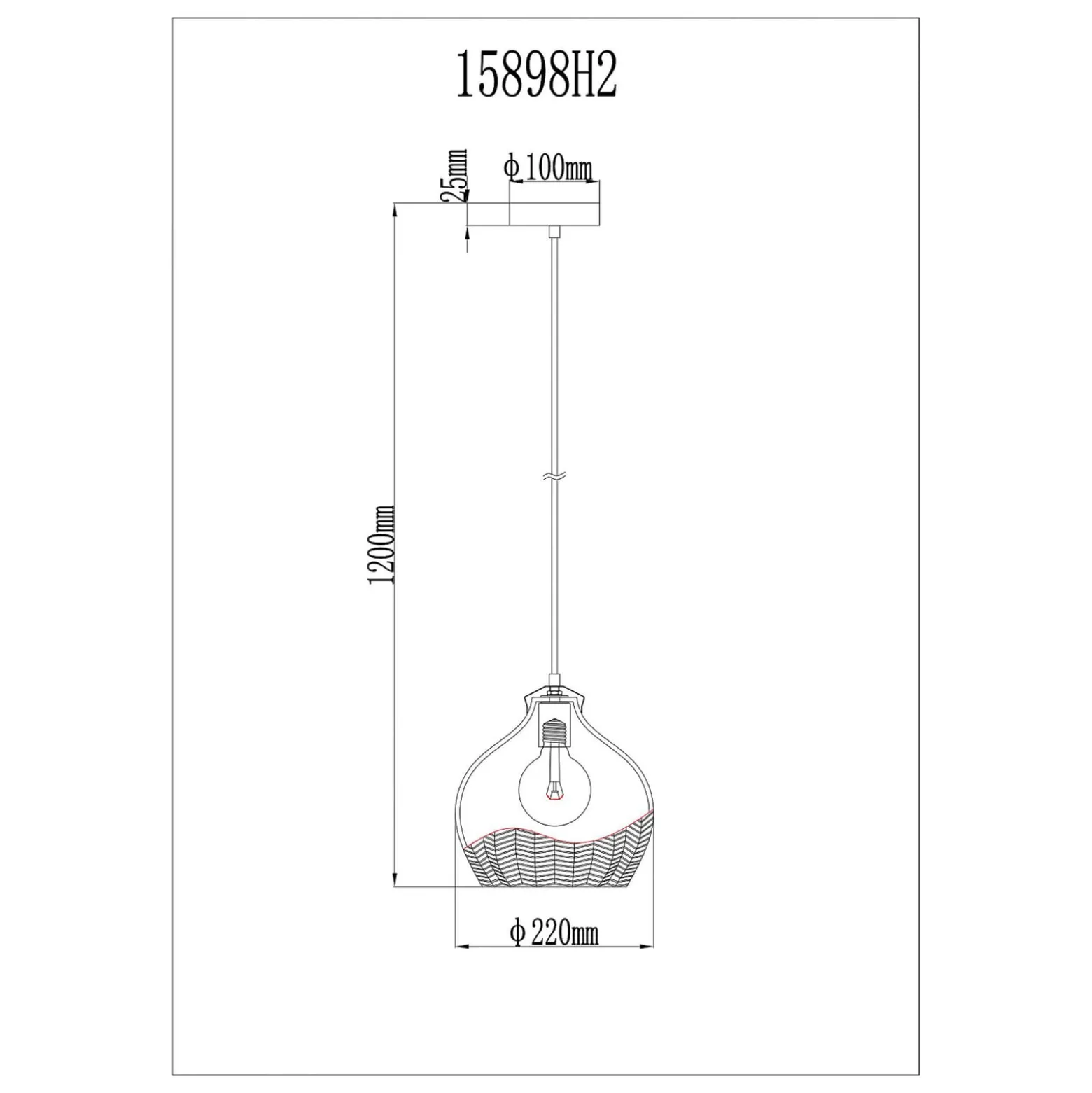Riippuvalo Jessica, Ø 22 cm, meripihkanvärinen, lasia