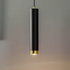 Riippuvalo Kumo pitkä musta/kulta 1-lamppuinen