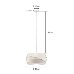 Riippuvalo Tornado Ø 40 cm valkoinen