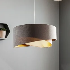 Riippuvalo Vivien kolmivärinen harmaa/beige/kulta