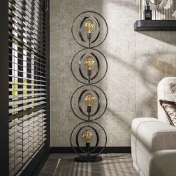 Ringelbach lattiavalaisin, 4-valo, antrasiitti, metalli, E27