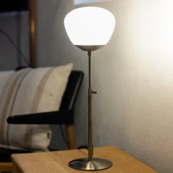 Rise pöytävalaisin, korkeus 60 cm, antiikkimessinkiä, rautaa, lasia