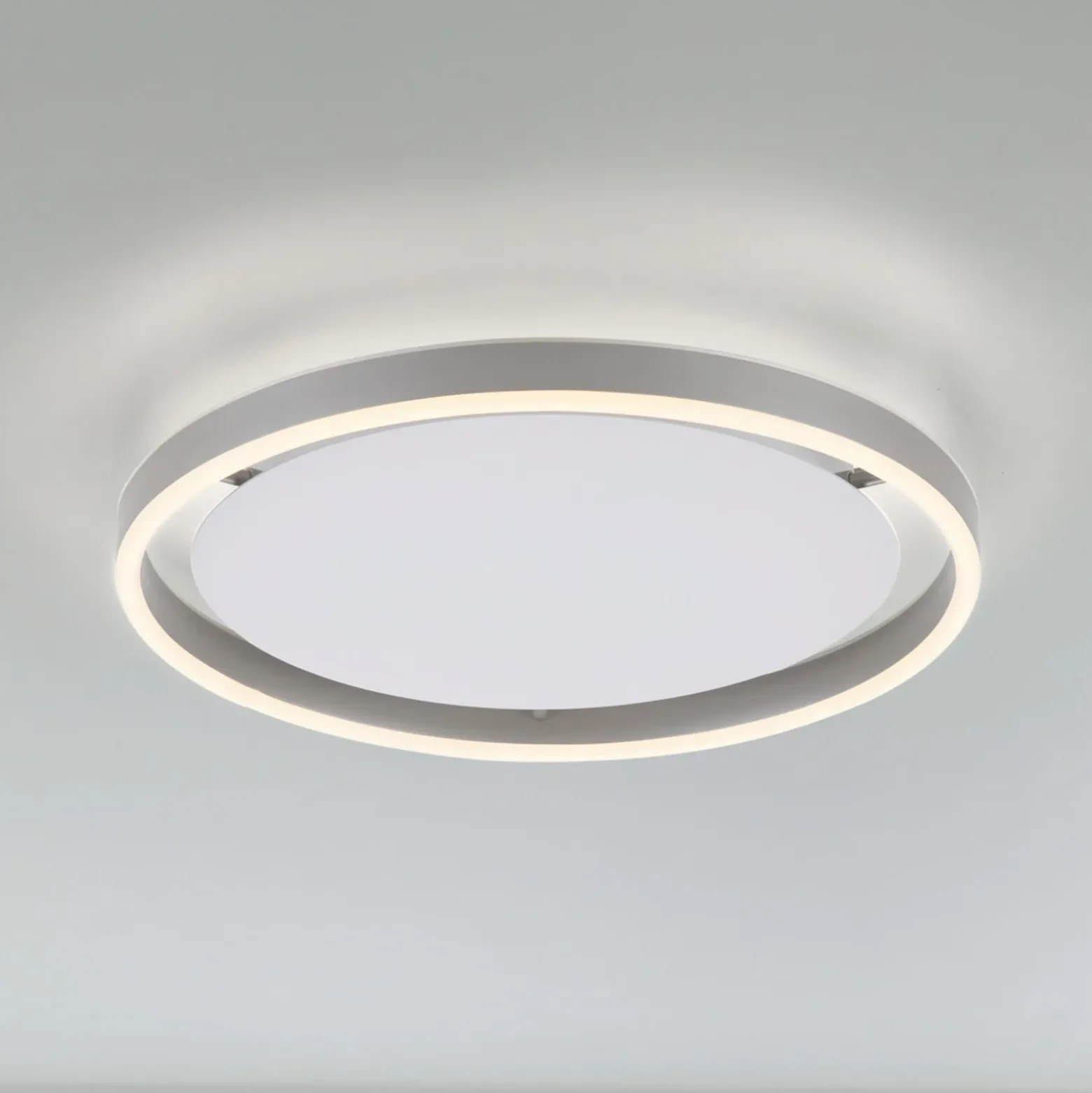 Ritus-LED-kattovalaisin, halkaisija 39,3 cm, alumiini, porrastettu