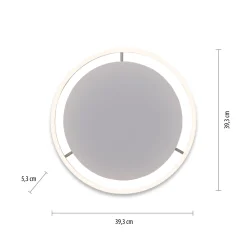 Ritus-LED-kattovalaisin, halkaisija 39,3 cm, alumiini, porrastettu