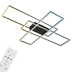 Roami LED-kattovalaisin, 104x71cm, musta, CCT, kaukosäädin