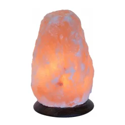 Rock-suolalamppu jalustalla, 1,5-2 kg, meripihka