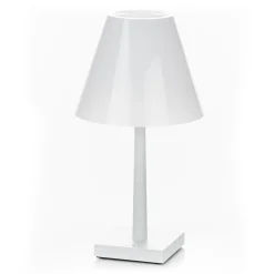Rotaliana Dina+ LED ladattava pöytävalaisin valkoinen/valkoinen
