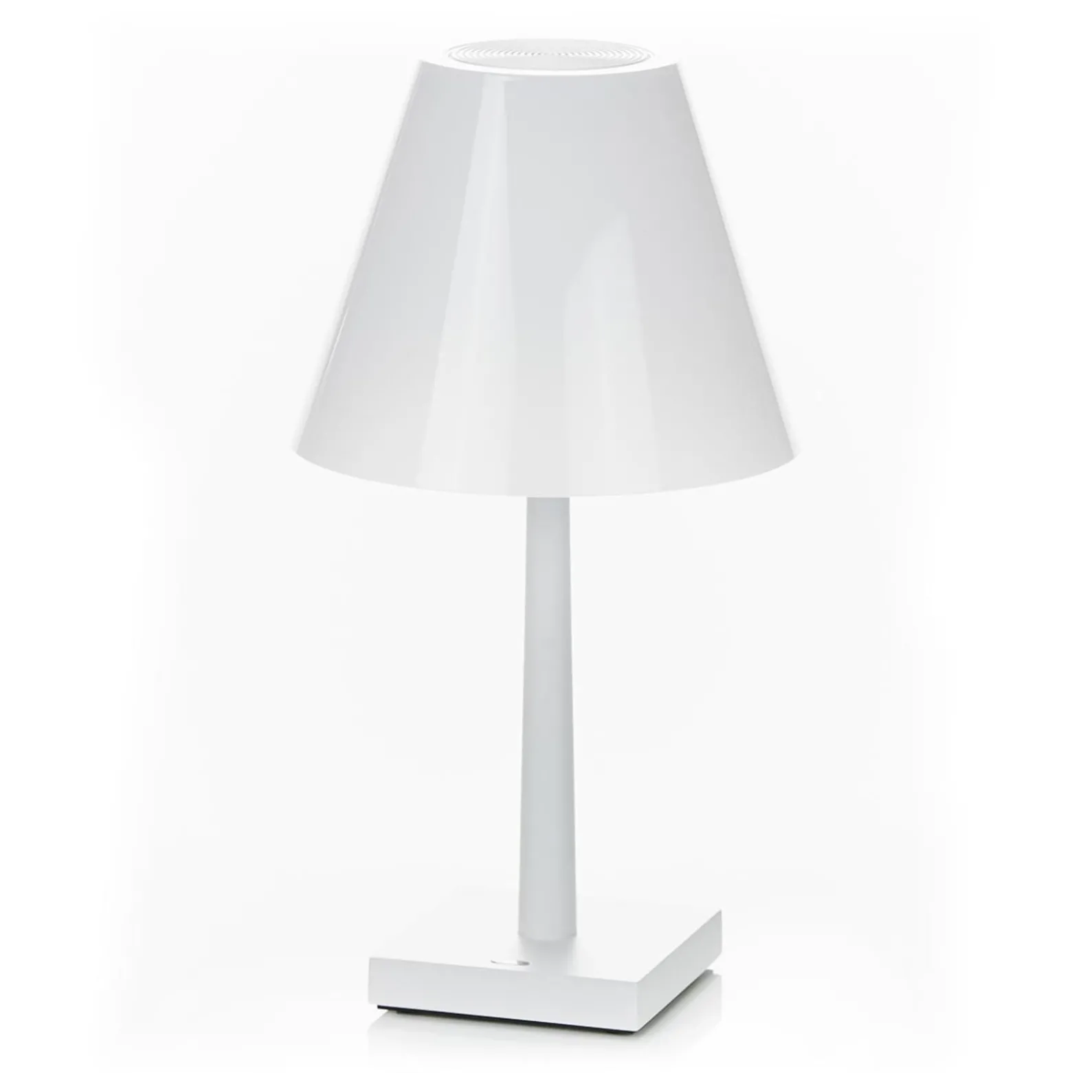 Rotaliana Dina+ LED ladattava pöytävalaisin valkoinen/valkoinen