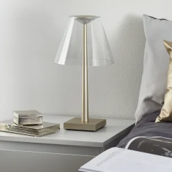 Rotaliana Dina+ T1 LED-akkupöytävalaisin, pronssi