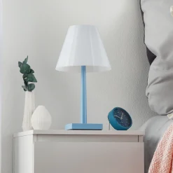 Rotaliana Dina+ T1 LED-ladattava pöytävalaisin, sininen