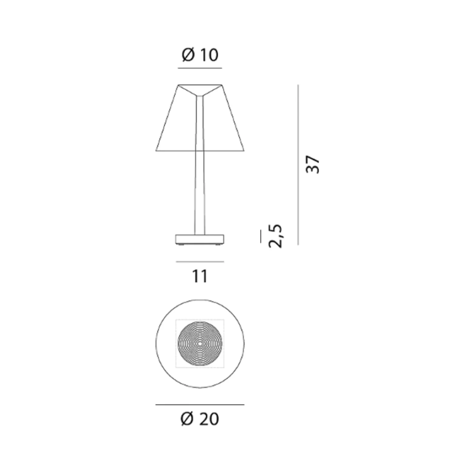 Rotaliana Dina T1 LED-pöytälamppu, pronssi