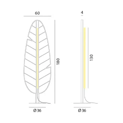 Rotaliana Eden Banana LED-lattiavalaisin, harmaa