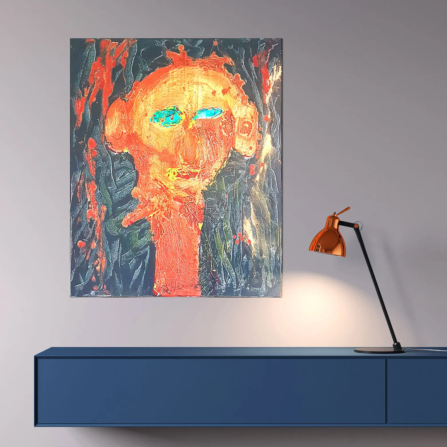 Rotaliana pöytävalaisin Luxy T0 Glam, musta/kupari, 52 cm