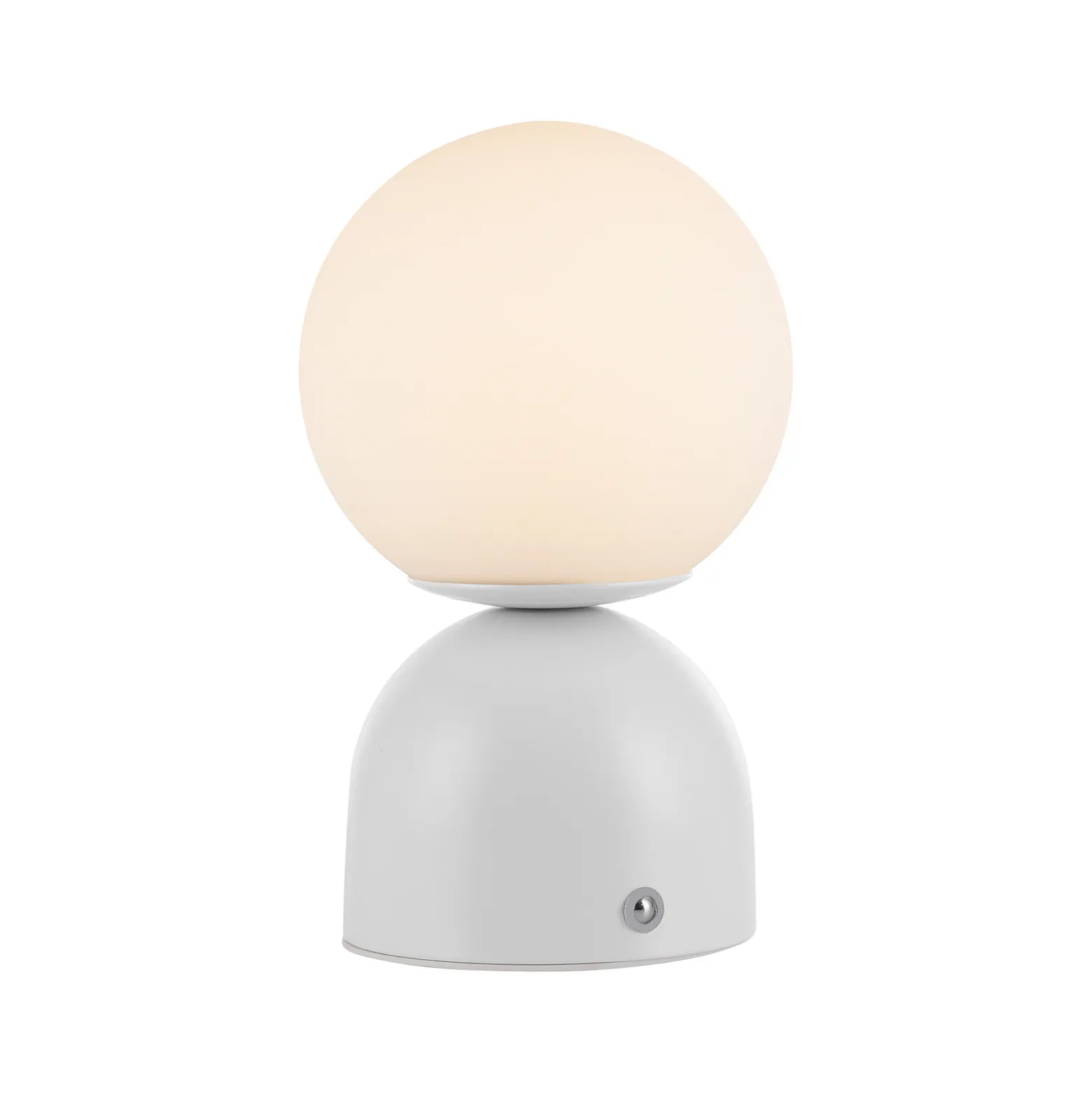 RUDI-LED-akkukäyttöinen pöytävalaisin, valkoinen, korkeus 20 cm, CCT,