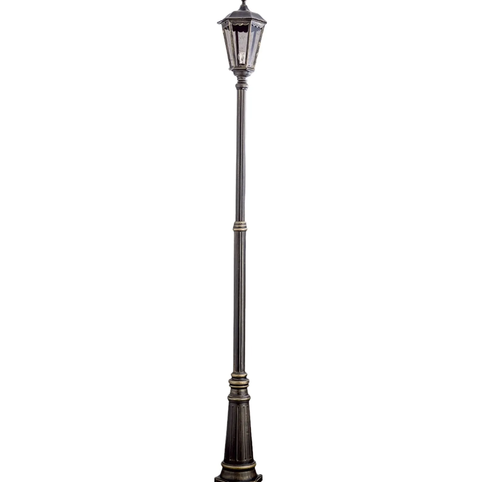 Ruskea lyhtypylväs Fabio, 1-lamppuinen 211 cm