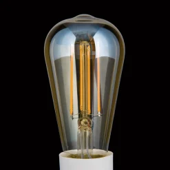 Rustiikki LED-lamppu E27 ST64 6W amber 2200K him.