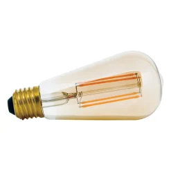 Rustiikki LED-lamppu E27 ST64 6W amber 2200K him.