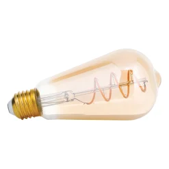 Rustiikki LED-lamppu E27 ST64 4W amber 2200K him.