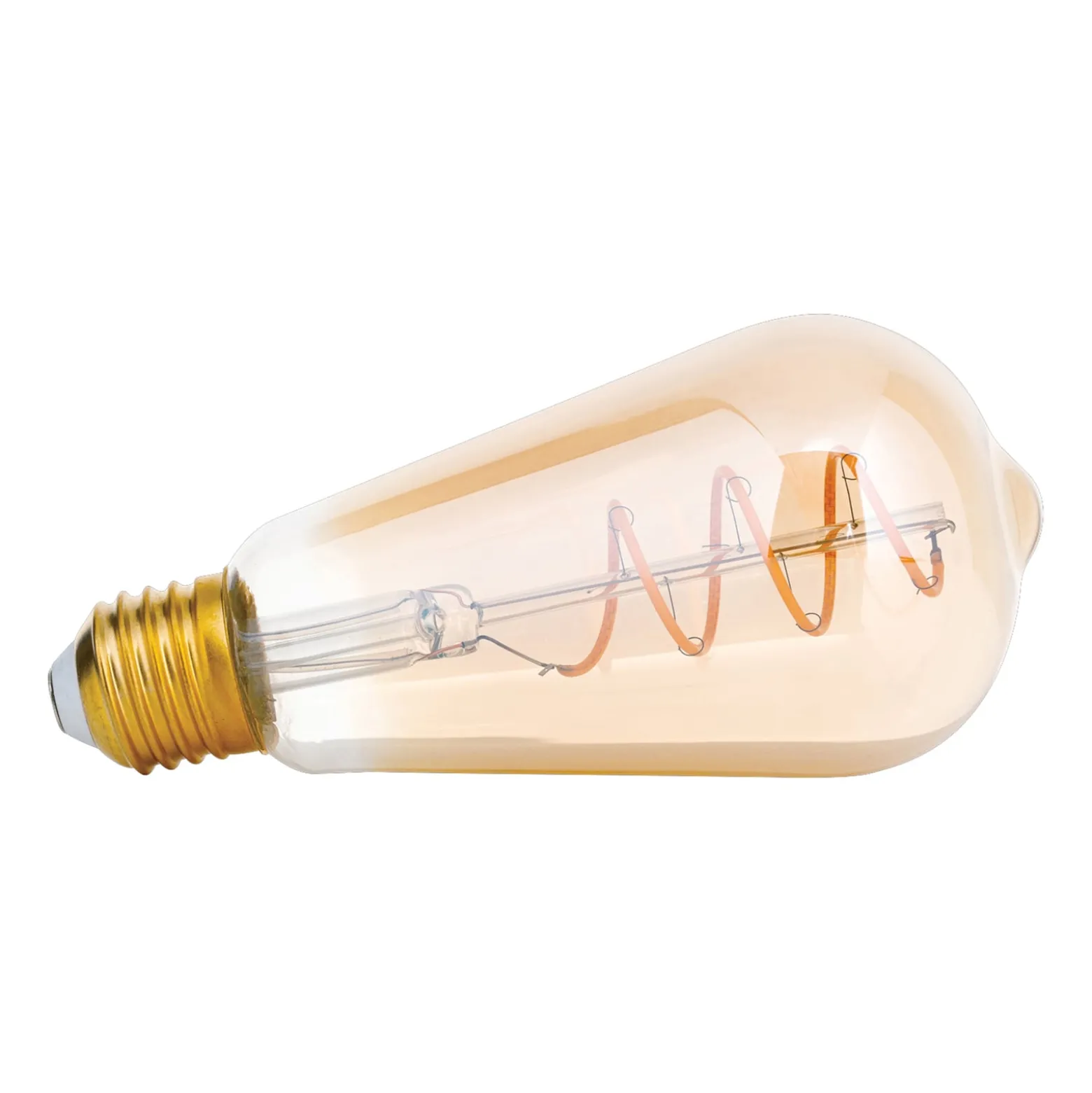Rustiikki LED-lamppu E27 ST64 4W amber 2200K him.