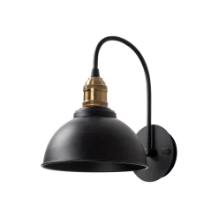 Saglam seinävalaisin, musta/kulta, korkeus 36 cm, metalli