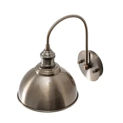 Saglam-seinävalaisin, vanha messinki, korkeus 36 cm, metalli