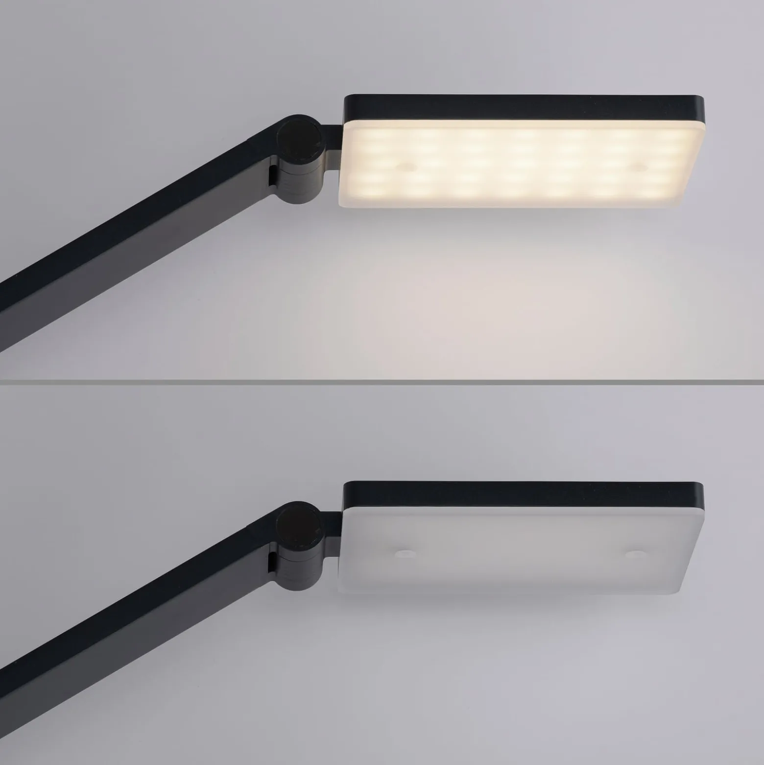 SAMSKY-LED-lattiavalo, harmaa, korkeus 161 cm, metallia, kosketushimmennin