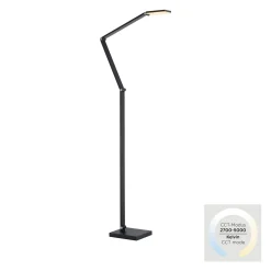 SAMSKY-LED-lattiavalo, harmaa, korkeus 161 cm, metallia, kosketushimmennin