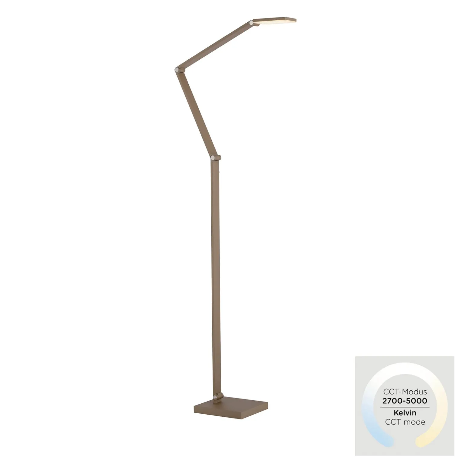 SAMSKY-LED-lattiavalo, pronssi, korkeus 161 cm, metallinen kosketushimmennin