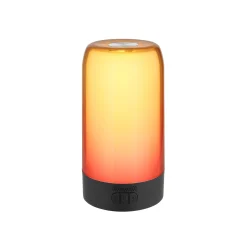 Sandrina ladattava LED-pöytävalaisin, harmaa, Ø 10 cm Bluetooth, RGB