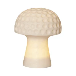 Sandy LED-aurinkovalaisin, 24 cm, valkoinen, muovi, sienen muotoinen