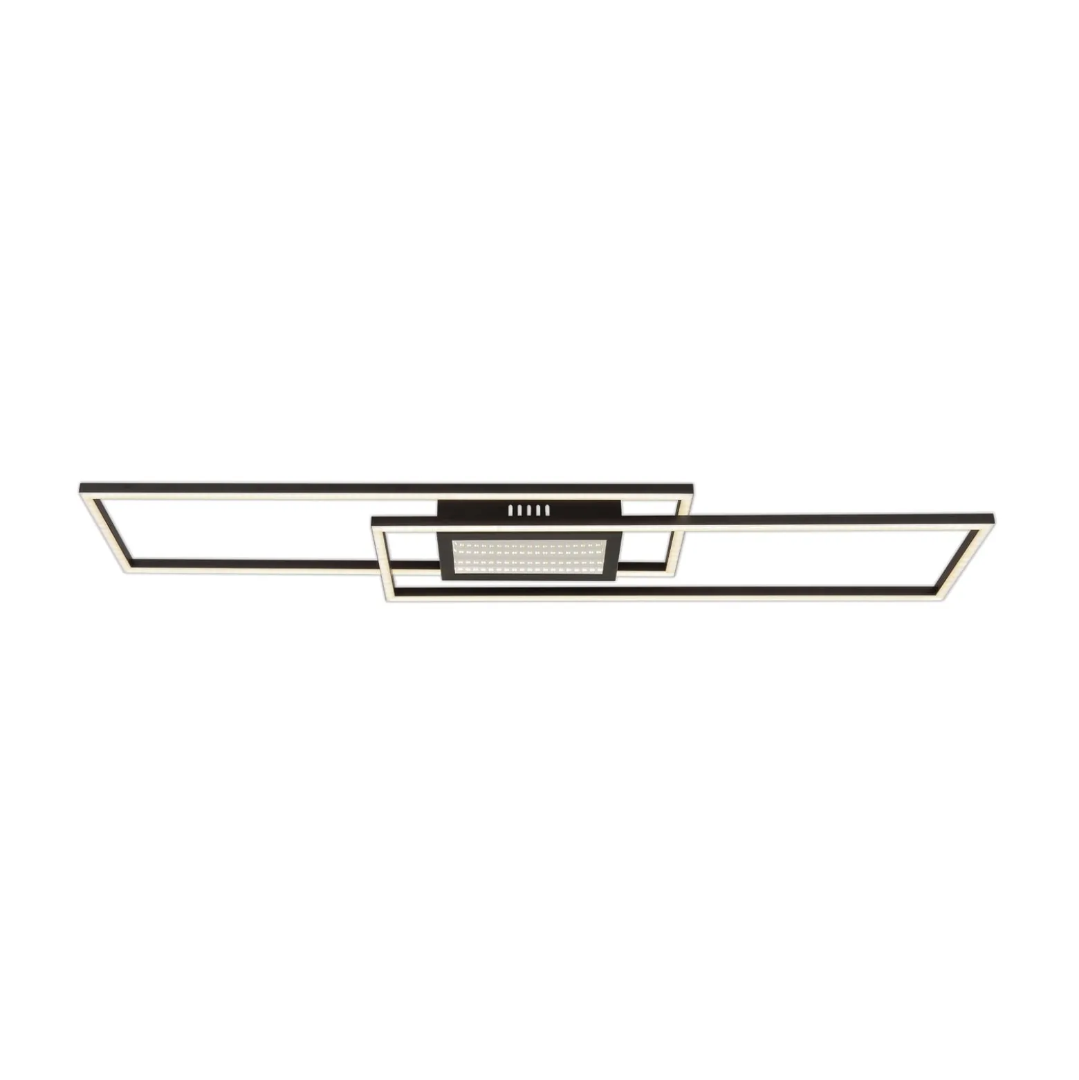 Saunders LED-kattovalaisin, pituus 96 cm, musta, 3D-efekti
