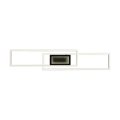 Saunders LED-kattovalaisin, pituus 96 cm, musta, 3D-efekti
