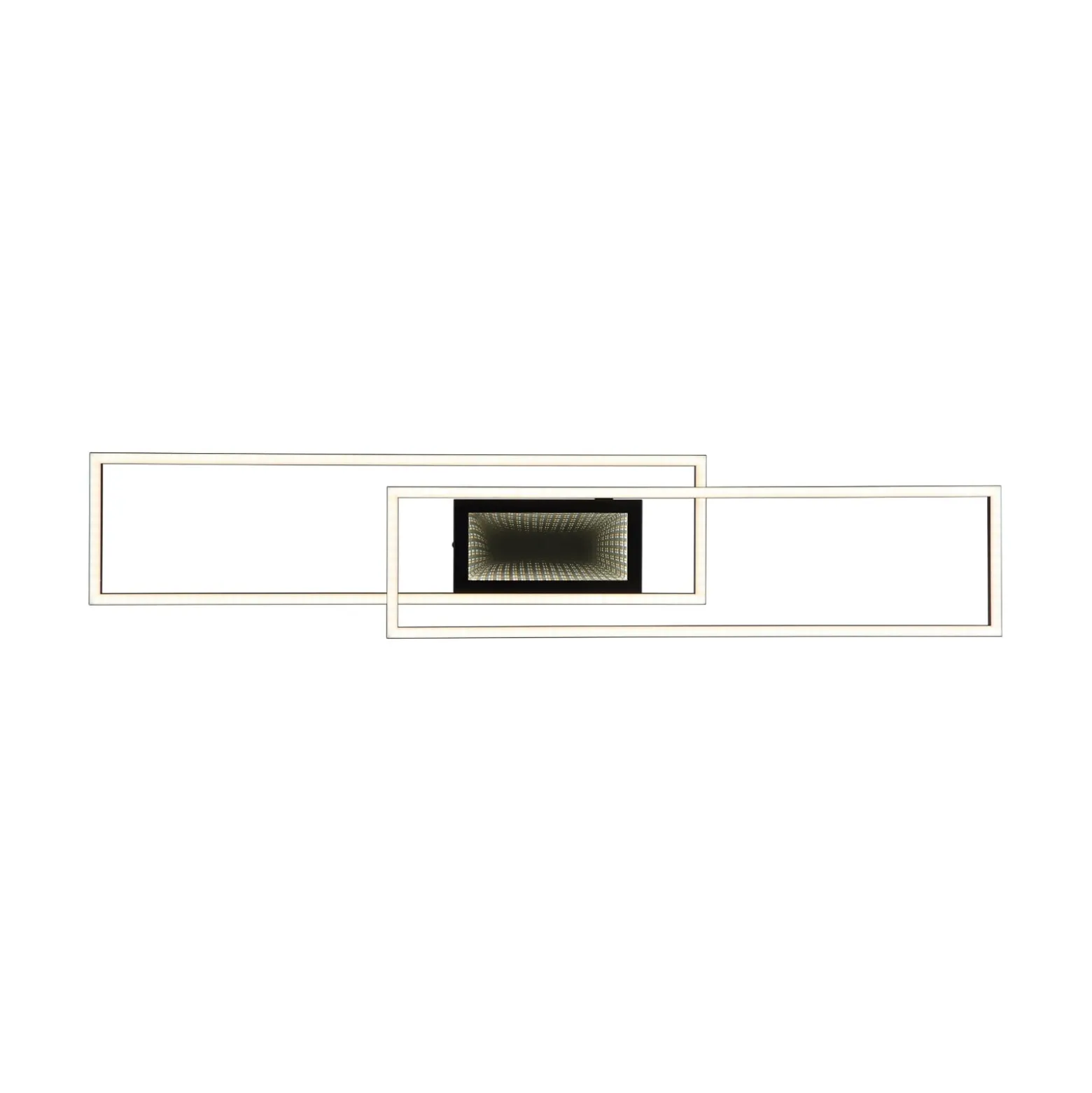 Saunders LED-kattovalaisin, pituus 96 cm, musta, 3D-efekti
