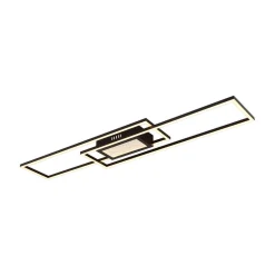 Saunders LED-kattovalaisin, pituus 96 cm, musta, 3D-efekti