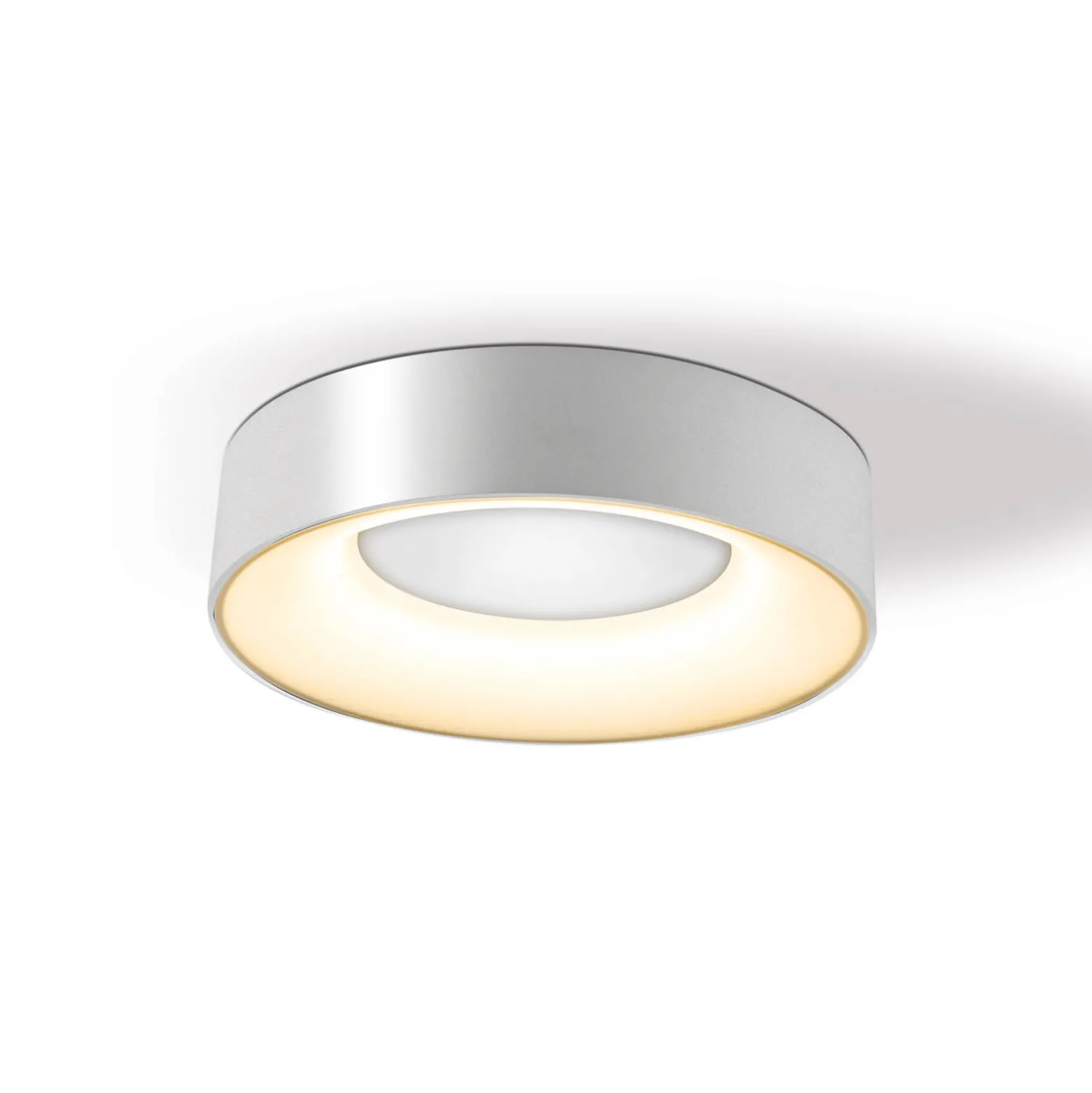 Sauro LED-kattovalaisin, Ø 30 cm, hopea
