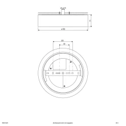 Sauro LED-kattovalaisin, Ø 30 cm, hopea