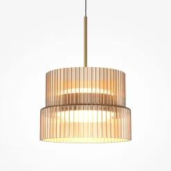SCALA-LED-riippuvalaisin, ruskea/pronssi, halkaisija 15 cm, lasi, himmennettävä