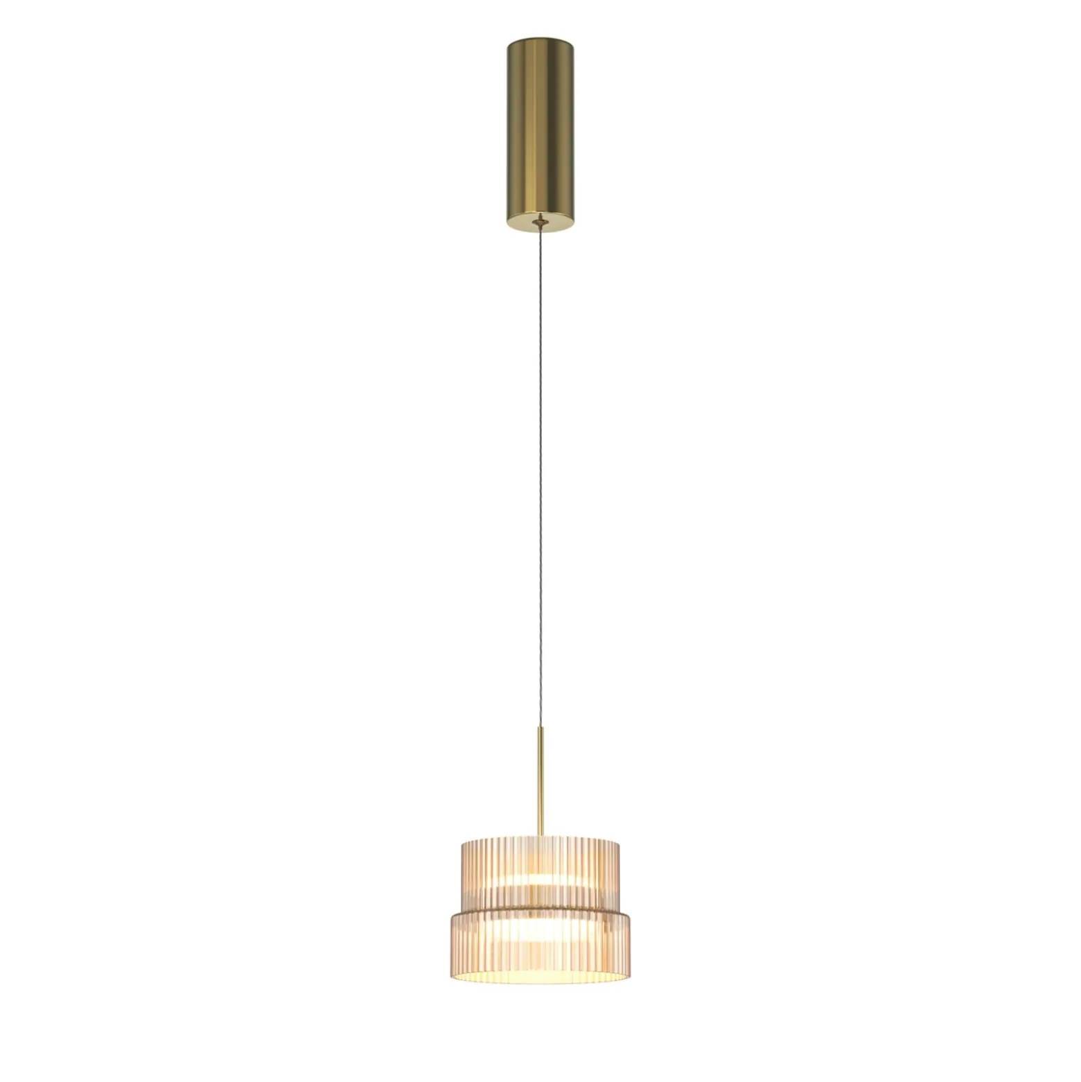 SCALA-LED-riippuvalaisin, ruskea/pronssi, halkaisija 15 cm, lasi, himmennettävä