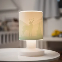 Scandi Wald LED-ladattava pöytävalaisin, vihreä, 21 cm, muovia