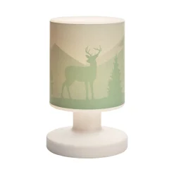 Scandi Wald LED-ladattava pöytävalaisin, vihreä, 21 cm, muovia