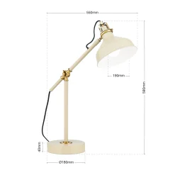 Schiller pöytävalaisin, khaki, metalli, 59 cm korkea, säädettävä