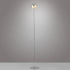 Schöner Wohnen LED-akkukäyttöinen lattiavalaisin Bellis kromi, IP54 3 000 K